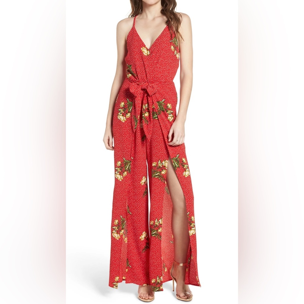 Socialite Floral polka dot jumpsuit - Size L